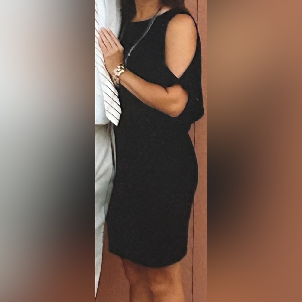 Victoria’s Secret Moda International Black Cold Shoulder Dress Size Small